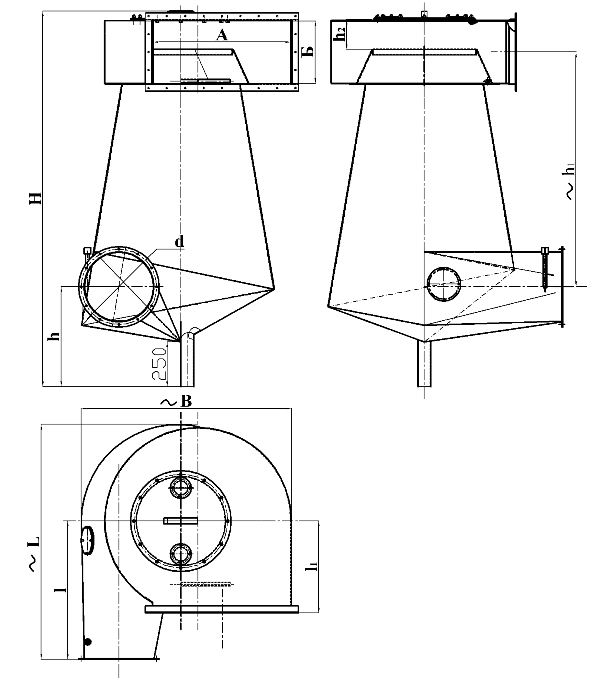 Технические характеристики Циклонов-промывателей СИОТ тип.2 сер. ОВ-02-99